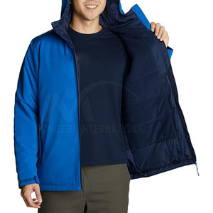 Veste d'hiver softshell coupe-vent pour homme avec capuche, respirante, service OEM, séchage rapide et écologique, position du logo sur le devant - Product Image 5