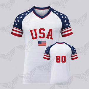 ชุดเสื้อฟุตบอลสไตล์เรโทรแบบอเมริกัน ทรงหลวม เสื้อกีฬาฟุตบอลวินเทจ เสื้อยืดฟุตบอล - Product Image 5