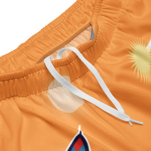 Vente en gros de shorts de basket-ball avec logo brodé pour hommes, shorts de basket-ball en nylon, polyester et élasthanne, pour entraînement sportif - Product Image 3