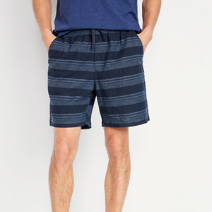 Shorts de sport décontractés pour hommes, confortables, coupe ample, taille mi-haute, avec cordon de serrage personnalisé, en tissu épais - Product Image 1