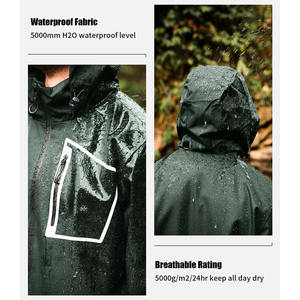OEM servicio personalizado ropa de lluvia al por mayor trajes de lluvia para los hombres al aire libre impermeable con capucha cuello traje de lluvia para los hombres - Product Image 5