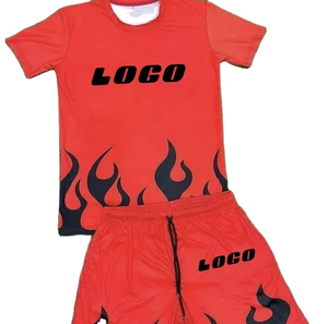 Camiseta de dos piezas, pantalones cortos, traje de verano, logotipo de diseño personalizado, conjunto de pantalones cortos de hombre de alta calidad de lavado de 2 piezas, Conjunto de camiseta personalizada - Product Image 5