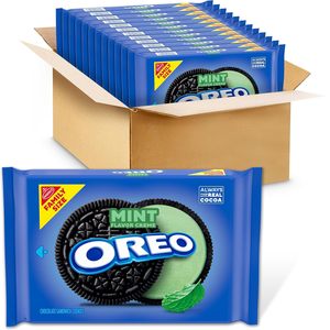 OREO Mint Creme Chocolate Sandwich Cookies, Family Size, 12-18.71 oz Packs - Product Image 4