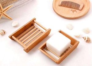 Nouvel arrivage Porte-savon en bambou pour salle de bain Porte-savon en bois Plateau à savon de bain avec produit Offre Spéciale d'Inde - Product Image 1