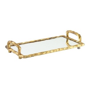 Bandeja para servir alimentos de aluminio y espejo con la mejor calidad Bandeja para servir dulces de forma ovalada para la mejor venta - Product Image 3