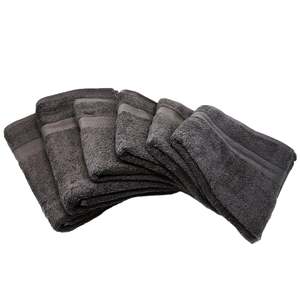Luxury 6-Piece Cotton <b>Towel</b> <b>Set</b> Quick-Dry and Plush with Jacquard and Embroidery Techniques for Home Use Everyday Style - Product Image 2