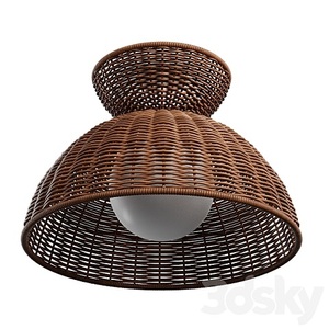 Hot Sale New Retro Farmhouse LED <b>Table</b> <b>Lamp</b> with Rattan <b>Wicker</b> Fabric Shade Natural Finish - Product Image 2
