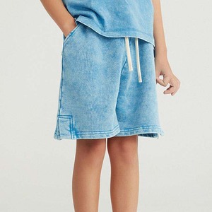 French Terry Streetwear Deportes Entrenamiento Algodón Sudor Lavado con ácido Pantalones cortos Logotipo personalizado de alta calidad/Diseño ODM/OEM Hecho en fábrica - Product Image 1