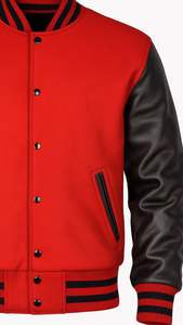 Chaqueta Varsity de Béisbol para Hombre, de Alta Calidad, para Invierno, Estilo Urbano, con Mangas de Lana y Bordado Personalizado, Fabricante OEM - Product Image 3