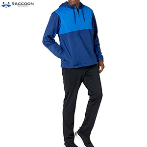 Profesional Raccoon Sports Hombres Anorak Chaquetas cortavientos Último estilo Color azul para el invierno - Product Image 3