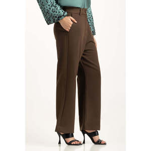 Pantalon large taille haute en crêpe anti-plis respirant pour femme, style décontracté, idéal pour l'automne, taille 3XL WM-TRC-WS24-102 - Product Image 3