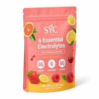OEM Suikerarm Snelle Hydratatiepoeder 6 Mineralen Calcium Kalium Magnesium Aardbei Groothandel Fabriek Privélabel