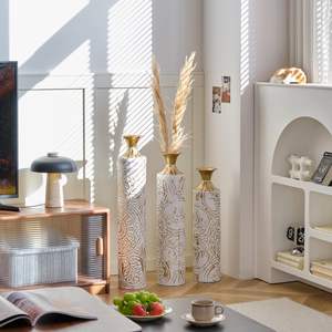 Elegante Florero de Hierro de Diseño Costero Moderno para Hogares y Hoteles de Primera Categoría, Marca Zahid Internacional - Product Image 3