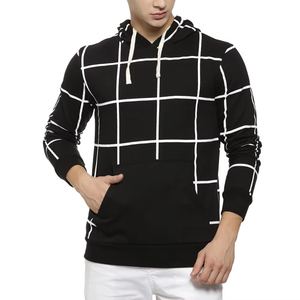 Sudadera con capucha personalizada del fabricante con bolsillo Kangroo Sudaderas con capucha de algodón de rizo francés de peso pesado de gran tamaño para hombres - Product Image 1