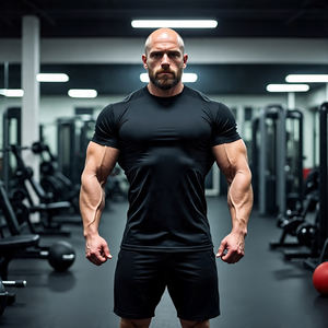 Vêtements d'entraînement actifs pour hommes T-shirt de course Fitness Workout Sportswear T-shirt de sport pour hommes en polyester à séchage rapide T-shirts pour garçons - Product Image 1