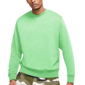 Sudadera de otoño e invierno para hombre, venta al por mayor, Sudadera de cuello redondo de lana de algodón en blanco, ropa suelta e informal para hombre - Product Image 1