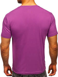 T-shirt pour homme en coton de haute qualité, imprimé sur mesure, couleur unie, col rond, respirant, séchage rapide, écologique - Product Image 3