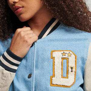 2024 Vintage University Varsity <b>Jackets</b> for Women Stylish Stand Collar Street Wear Best Price Wholesale XL Size Cotton Filled - Product Image 4