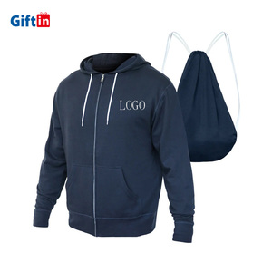 Fabricante Atacadista de Mochilas Personalizadas com Design de Logo, Unissex, em Algodão e Poliéster, Moletom com Zíper de 220gsm - Product Image 1