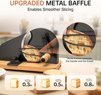 Máquina cortadora casera con grosor ajustable, rebanadora de acero inoxidable afilada