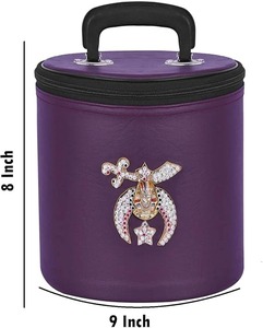 Estuche para Fez Shriners - Cuero Sintético Morado con Pedrería Tipo de Tejido Sintético Origen Importado - Product Image 6