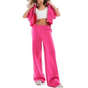 Conjunto de Sudadera con Capucha y Pantalones Deportivos para Mujer, Forrados de Felpa, Transpirables, de Secado Rápido, Casuales, de Invierno, Holgados, de Manga Larga - Product Image 1