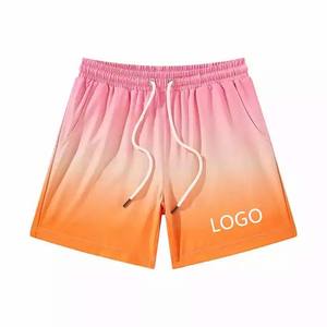 Tie Dye OEM diseño personalizado Logo impresión bordado cordón cintura hombres ropa Jogging pantalones cortos 100% algodón verano desgaste Casual - Product Image 1