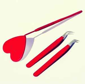 Pince à épiler professionnelle de Noël, pointe dorée, couleur, extension de cils, pointe en fibre, personnalisable, acier inoxydable, pince à épiler solide - Product Image 2