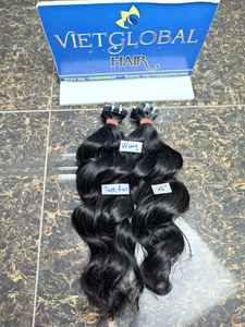 Cinta ondulada negra natural en extensiones de cabello humano 100% de cabello vietnamita crudo al por mayor de doble estiramiento - Product Image 2