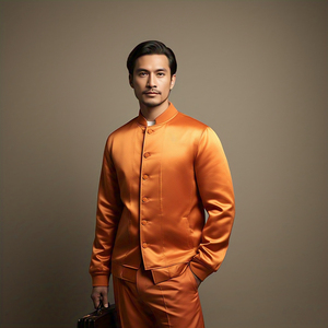 Haute qualité 100% Satin Polyester imperméable hommes Bomber veste toile veste d'hiver avec doublure en Satin de soie - Product Image 5