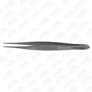 Pinzas de Presión Rectas con Delicadas Aserraduras, Puntas Serradas de 6 mm y Mango Serrado Plano de 102 mm, Instrumento de Acero Inoxidable - Product Image 6