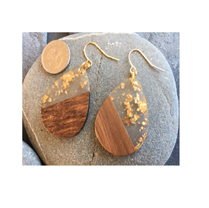 Joyería de madera y resina pendientes de joyería para mujer y uso de mango largo para al mejor precio artesanía natural - Product Image 3