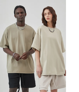 T-shirt en coton doux épais T-shirt graphique surdimensionné à épaules tombantes T-shirt sérigraphié personnalisé pour hommes T-shirts t-shirt en gros - Product Image 2