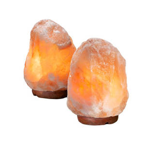Himalayan Pink Salt Natural Shape <b>Lamp</b> & Shrink Wrap With High Quality <b>Wooden</b> <b>Base</b>-Sian Enterprises - Product Image 1