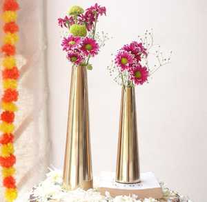 Florero de metal de diseño moderno hecho a mano, personalizable para ocasiones, decoración de tendencia de mercado para exportación al por mayor - Product Image 2