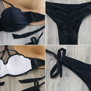 Tùy Chỉnh Sexy Micro Bikini Set Cho Phụ Nữ Trong Suốt Thong Chuỗi Hai Mảnh Đồ Bơi Hot Beachwear Kỳ Nghỉ Trang Phục - Product Image 6
