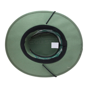 Olive Green Canvas Safari <b>Hat</b> Unisex Adult Waterproof Travel <b>Hat</b> with Braided <b>Band</b> Private Label Customized Safari <b>Hats</b> - Product Image 4