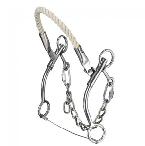 Embouchure lisse polie en acier inoxydable de qualité supérieure pour mors de cheval Hackamore, certifiée CE, outil d'équitation pour tous les chevaux - Product Image 3