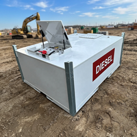 Station de remplissage d'essence portable avec réservoir en acier autoportant de 1000 à 20000 L, conteneur monté sur skid, usine de fabrication de stations-service