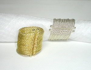 Anillo de Servilleta de Diseño Elegante Chapado en Oro con Alambre de Hierro, Juego de 3 Anillos de Servilleta para Bodas, Soporte Decorativo para Servilletas de Papel - Product Image 6