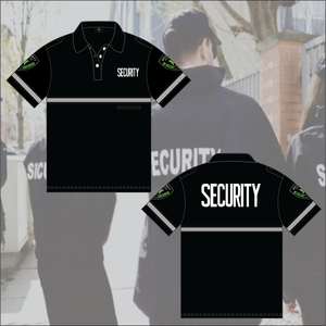 Uniformes DE SEGURIDAD personalizados Camisetas Polo reflectantes negras para guardias de seguridad Uniformes de guardia de seguridad duraderos - Product Image 5