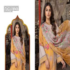 CHARIZMA belles robes décontractées chemise de pelouse imprimée avec mousseline de soie Dupatta Style indien pakistanais vêtements en gros - Product Image 3