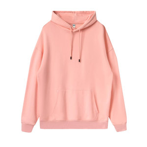 เสื้อฮู้ดดี้ผ้าฝ้ายฟลีซแฟชั่นใหม่ ทรงหลวม ไหล่ตก ผ้าฝ้าย 80% โพลีเอสเตอร์ 20% - Product Image 4