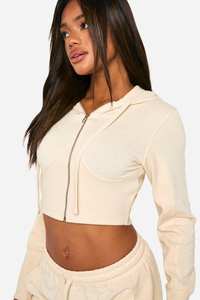 Conjunto Deportivo de Dos Piezas para Mujer, Talla Grande, con Detalle de Corsé, Transpirable, con Capucha, Pantalones Deportivos y Sudadera con Capucha - Product Image 4