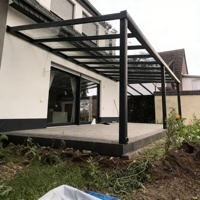 Terrasse couverte en aluminium certifiée CE pour usage résidentiel, auvent extérieur, patio, véranda