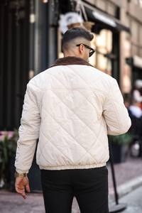 Men's Casual Winter Waterproof Satin <b>Coat</b> with Zipper Pockets Warm Padded Outerwear-Fashion Style Jacket - Product Image 4