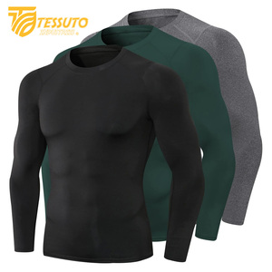 Jogging Wear Men's Gym Sports Summer Short Sleeve Compression <b>T</b>-<b>Shirt</b> Running Clothes Yoga Fitness <b>Tight</b> Active Top for Men - Product Image 4