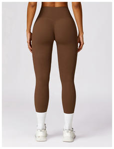 Leggings de Yoga taille haute bleu clair pour femmes, coupe ajustée confortable, collants d'entraînement de gymnastique à séchage rapide, contrôle du ventre en gros, élastique - Product Image 4