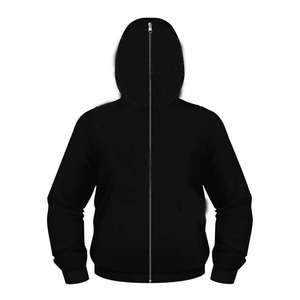 Sweatshirt à capuche d'hiver en polaire à fermeture éclair Impression numérique 100% coton Streetwear surdimensionné Sweat-shirt personnalisé pour hommes - Product Image 2
