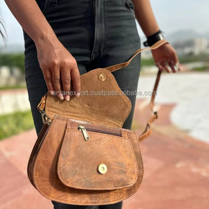 Sac à main en cuir véritable Crunch véritable fait à la main Sac à main en cuir véritable Crunch pour femmes sac à bandoulière en cuir véritable Vintage pour le bureau - Product Image 6